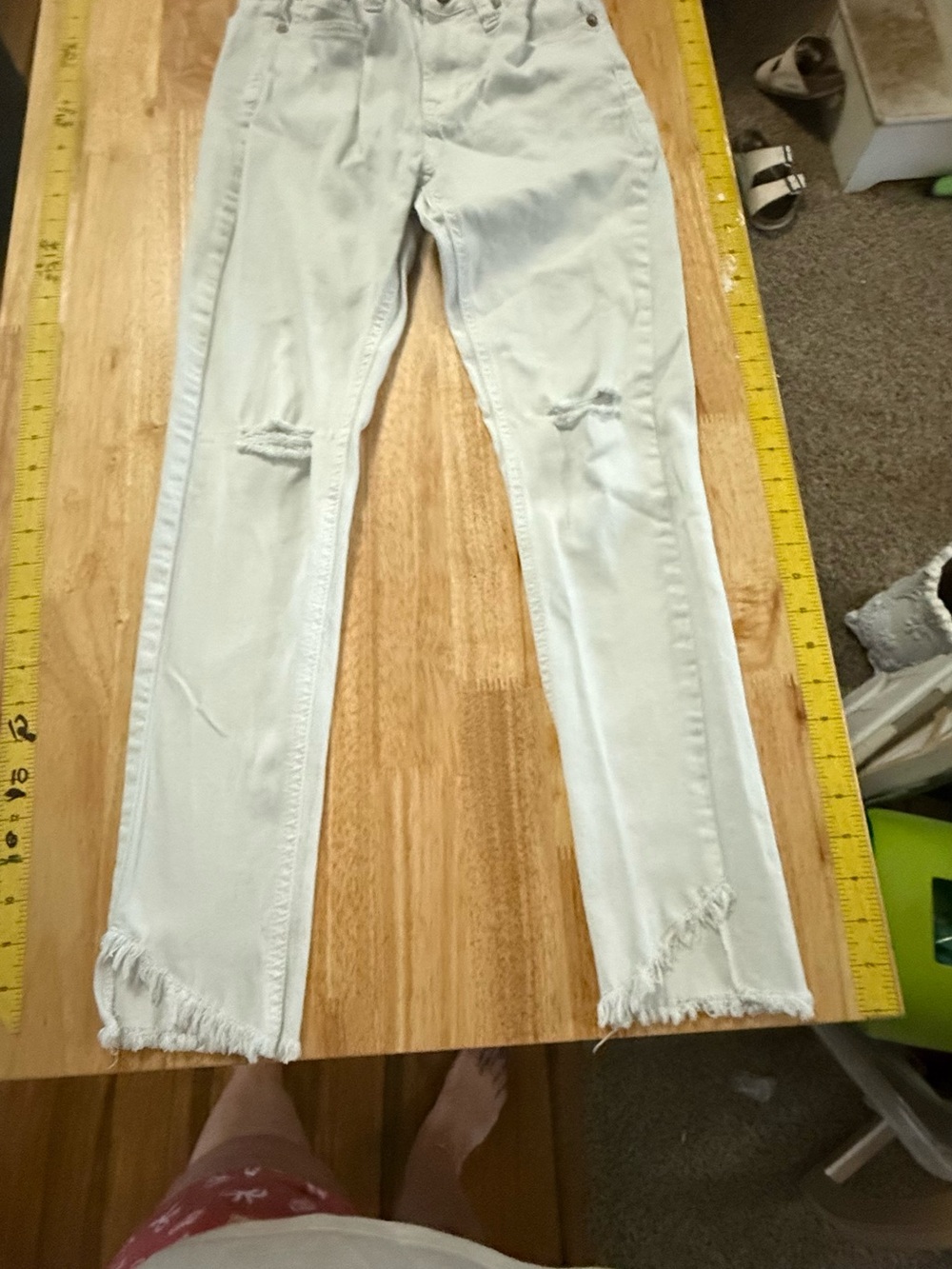 Umgee White High-Rise Jeans with Button Fly
